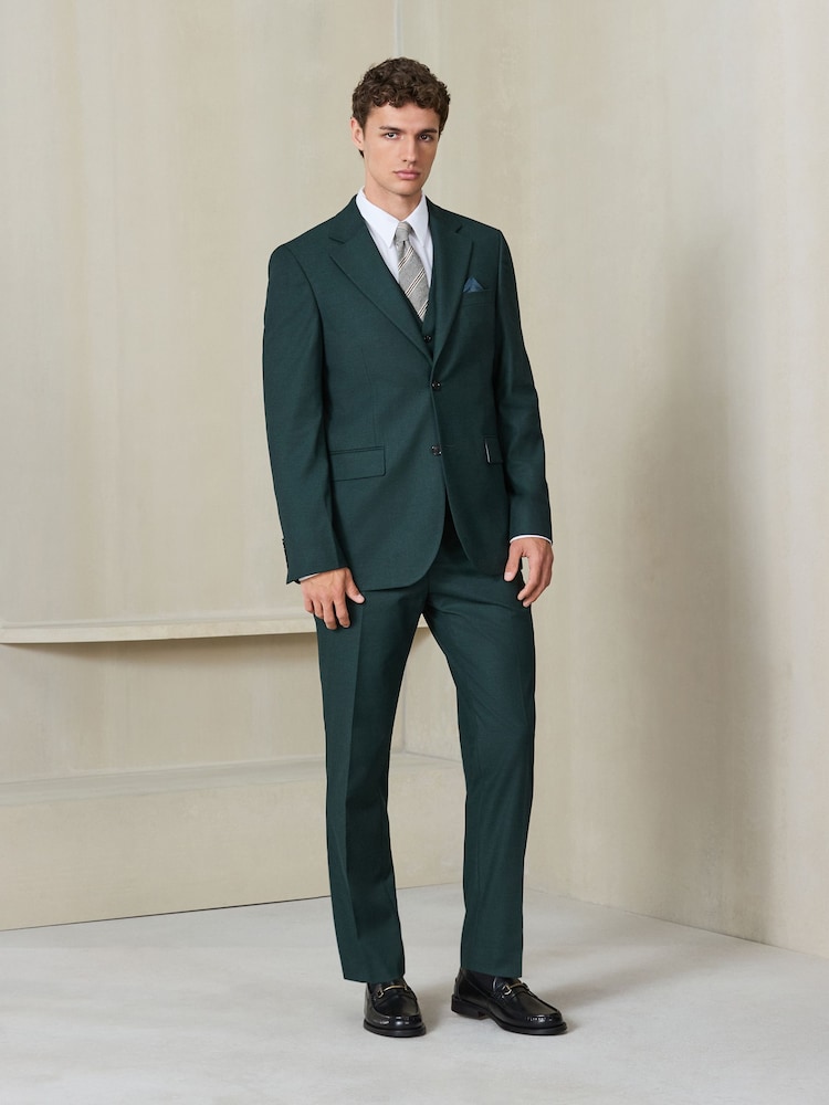 Vert - Tailored Fit Flannel Suit Waistcoat - Image 6 de 6 Vert - Tailored Fit Flannel Suit Waistcoat - Image 6 de 6