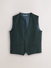 綠色 - Tailored Fit Flannel Suit Waistcoat - 圖片 7，共 10