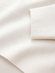 Ecru Supersoft Funnel Zip Neck Jumper - Image 6 of 7