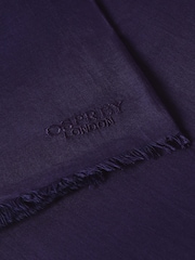 Osprey London Purple The Boxed Cotton Wrap Scarf - Image 3 of 5