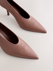 Camel Forever Comfort® Leather Highcut Court Heels - Image 8 of 9