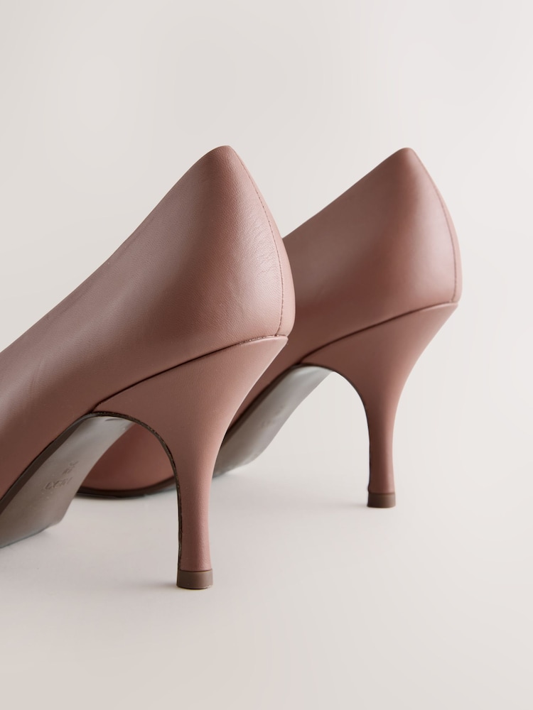 Camel Forever Comfort® Leather Highcut Court Heels - Image 9 of 9