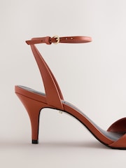 Rust Brown N.Premium Round Toe Heeled Sandals - Image 9 of 11