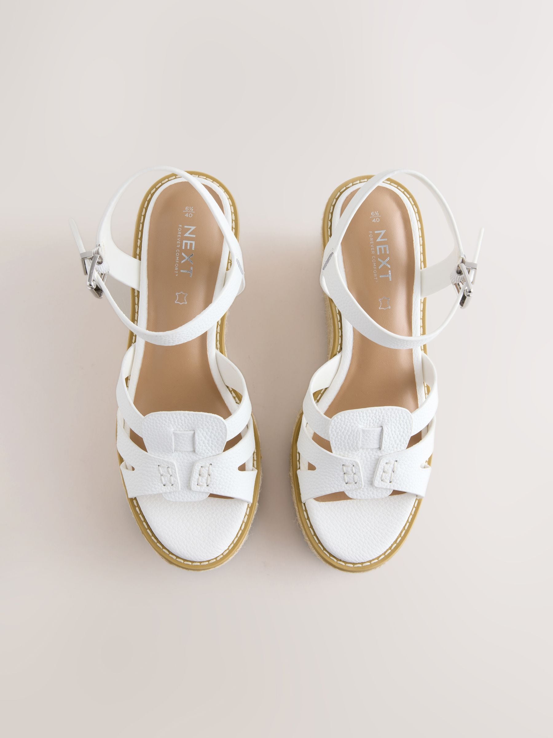 Cumpără Alb - Sandale cu platformă Forever Comfort® din piele from