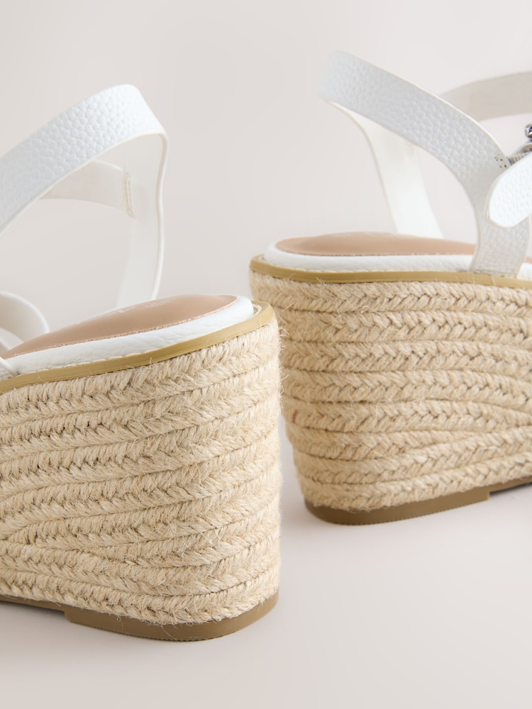 White Forever Comfort® Leather Wedges - Image 8 of 8 White Forever Comfort® Leather Wedges - Image 8 of 8