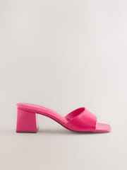 Pink Forever Comfort® Block Heel Mules - Image 1 of 9