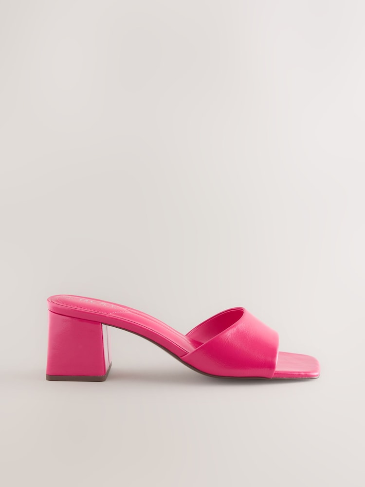 Pink Forever Comfort® Block Heel Mules - Image 1 of 9