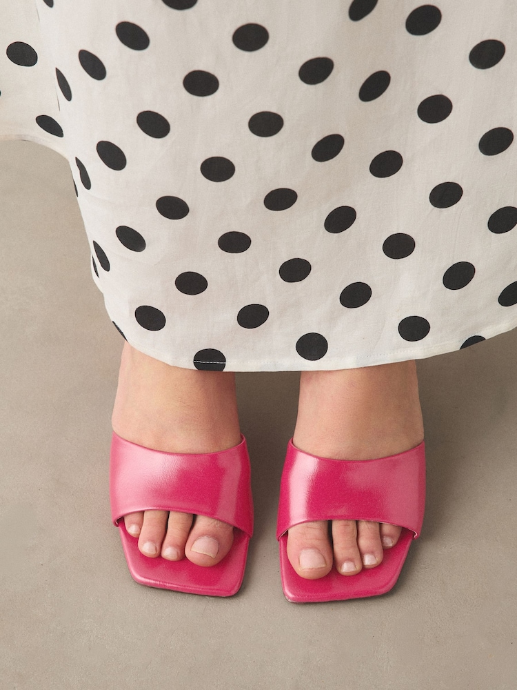 Pink Forever Comfort® Block Heel Mules - Image 2 of 9