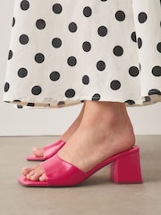 Pink Forever Comfort® Block Heel Mules - Image 3 of 9