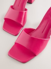 Pink Forever Comfort® Block Heel Mules - Image 7 of 9