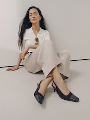 Chocolate Brown Forever Comfort® Toecap Slingback Heels - Image 4 of 9