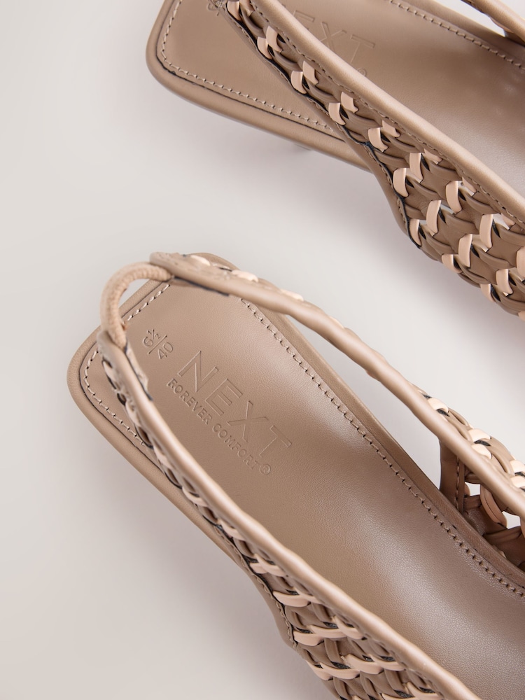 Nude Forever Comfort® Weave Slingback Heels - Image 10 of 10 Nude Forever Comfort® Weave Slingback Heels - Image 10 of 10