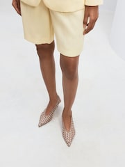 Nude Forever Comfort® Weave Slingback Heels - Image 3 of 5