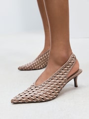 Nude Forever Comfort® Weave Slingback Heels - Image 5 of 5