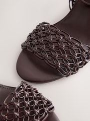 Chocolate Brown Forever Comfort® Weave Flower Wedges - Image 8 of 9