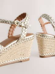 Gold Forever Comfort® Plait Crossover Wedges - Image 9 of 9