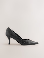 Black Forever Comfort® Weave Chisel Toe Court Heels - Image 1 of 9