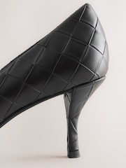 Black Forever Comfort® Weave Chisel Toe Court Heels - Image 8 of 9