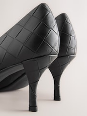 Black Forever Comfort® Weave Chisel Toe Court Heels - Image 9 of 9