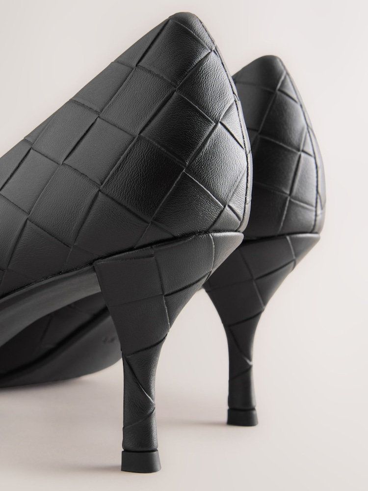 Black Forever Comfort® Weave Chisel Toe Court Heels - Image 9 of 9 Black Forever Comfort® Weave Chisel Toe Court Heels - Image 9 of 9