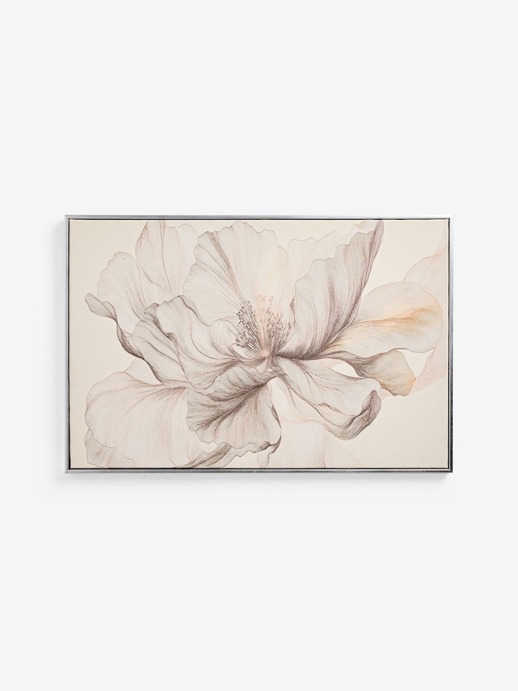 Lipsy Grey Graphic Floral Wall Art - Image 6 of 6