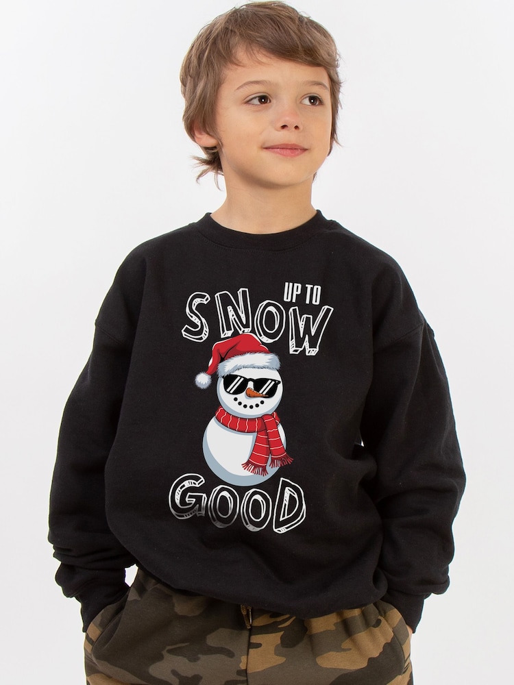 Brands In Black Christmas Snow Good Sweatshirt - Image 1 of 4 Brands In Black Christmas Snow Good Sweatshirt - Image 1 of 4