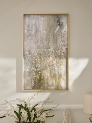 Lipsy Gold Crystal Effect Abstract Wall Art - Image 1 of 6