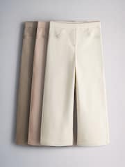 The Set 3 Pack Wide Leg Pull On Jeggings Pink/Cream - Image 2 of 10