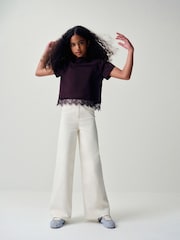 The Set 3 Pack Wide Leg Pull On Jeggings Pink/Cream - Image 4 of 10