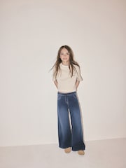 The Set 3 Pack Wide Leg Pull On Jeggings Dark Blue/Mid Blue/Black Denim - Image 4 of 6