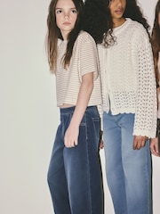 The Set 3 Pack Wide Leg Pull On Jeggings Dark Blue/Mid Blue/Black Denim - Image 6 of 6