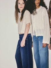 The Set 3 Pack Wide Leg Pull On Jeggings Dark Blue/Mid Blue/Black Denim - Image 7 of 12