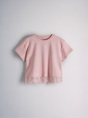 The Set 3 Pack Lace T-Shirt Pink/Cream/Purple - Image 3 of 6
