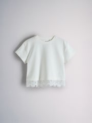 The Set 3 Pack Lace T-Shirt Pink/Cream/Purple - Image 4 of 6