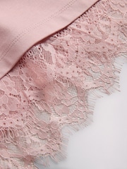 The Set 3 Pack Lace T-Shirt Pink/Cream/Purple - Image 6 of 6