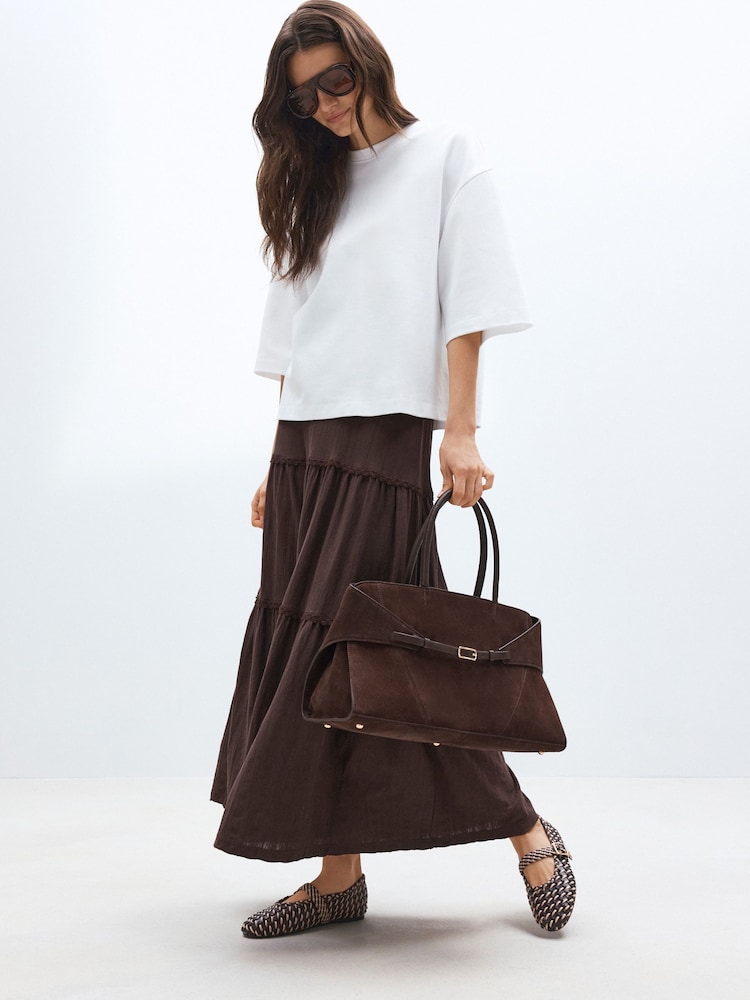 Chocolate Brown Forever Comfort® Weave Mary Jane Flats - Image 2 of 4 Chocolate Brown Forever Comfort® Weave Mary Jane Flats - Image 2 of 4