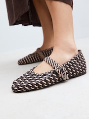 Chocolate Brown Forever Comfort® Weave Mary Jane Flats - Image 4 of 4
