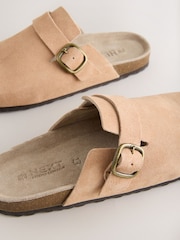 Rust Brown Standard Fit Leather Footbed Clogs - Image 10 of 11