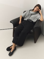 Chocolate Brown Forever Comfort® Swung Toe Ballet Flats - Image 5 of 9