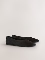 Chocolate Brown Forever Comfort® Swung Toe Ballet Flats - Image 6 of 9