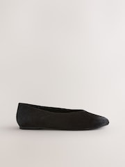 Chocolate Brown Forever Comfort® Swung Toe Ballet Flats - Image 7 of 9