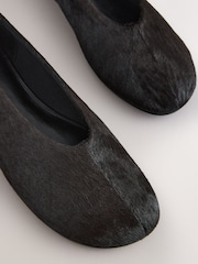 Chocolate Brown Forever Comfort® Swung Toe Ballet Flats - Image 9 of 9