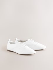 White Forever Comfort® Leather Lace Up Jazz Shoes - Image 7 of 10