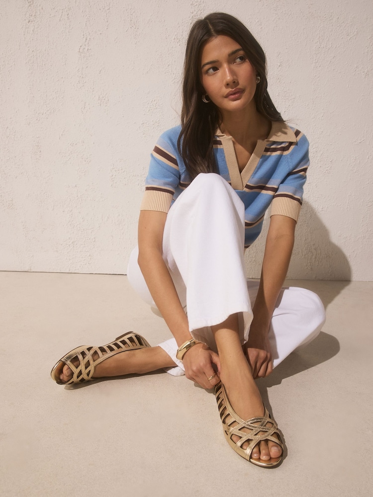 Or - Forever Comfort® Peeptoe Flats - Image 4 de 4 Or - Forever Comfort® Peeptoe Flats - Image 4 de 4