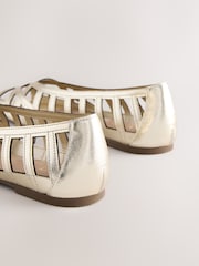 Gold Forever Comfort® Peeptoe Flats - Image 9 of 9