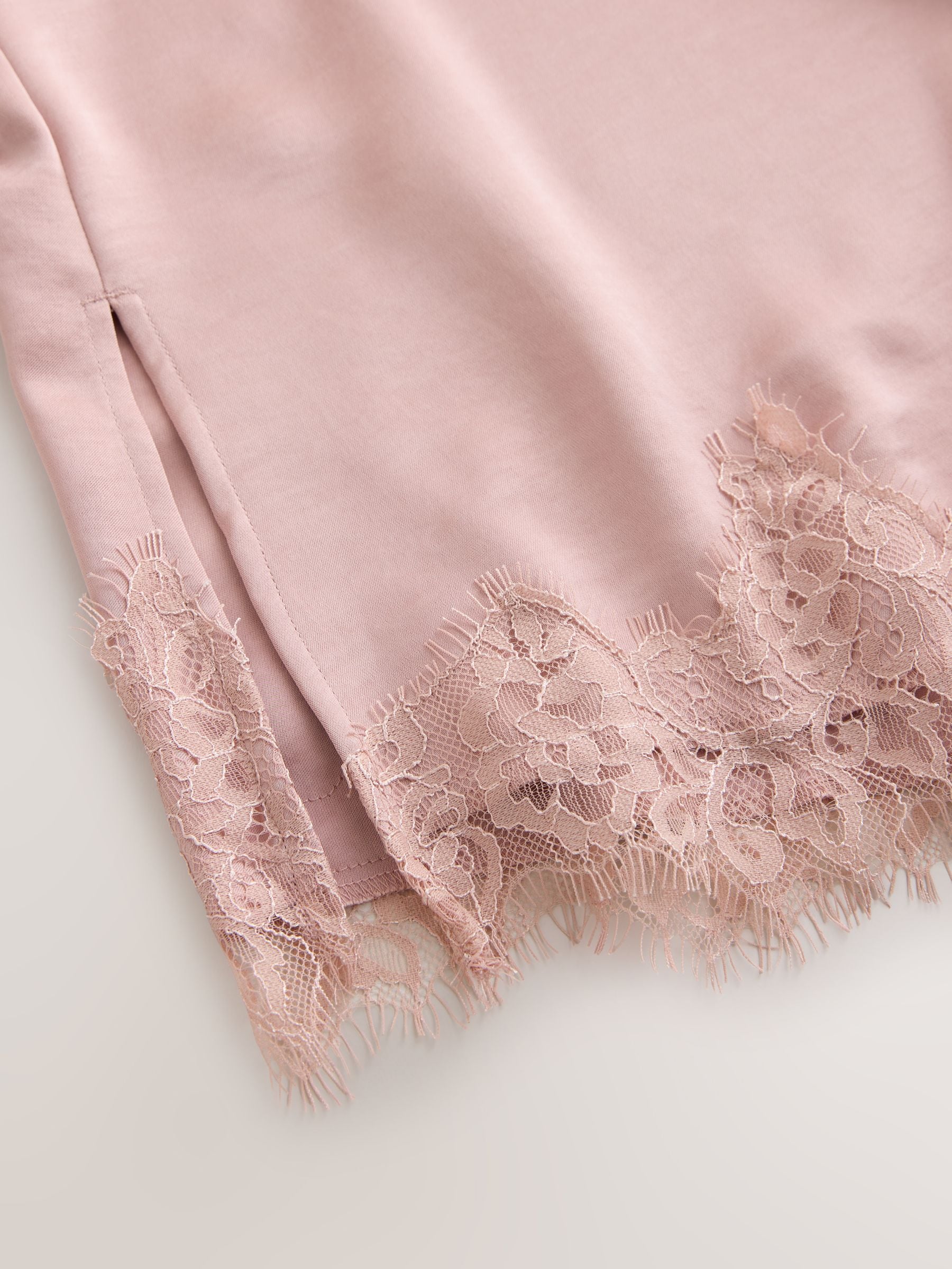 Buy Light Pink Asymmetric Hem Lace Cami Top from Next USA