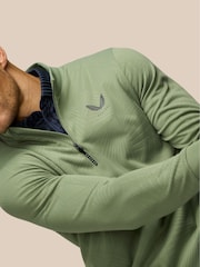 Castore Green Club Classic 1/4 Zip Mens Golf Zip Sweat Top - Image 4 of 7