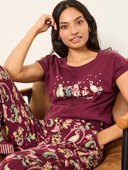 FatFace Plum Purple Ivy Fairytale Graphic Tee - Image 5 of 6