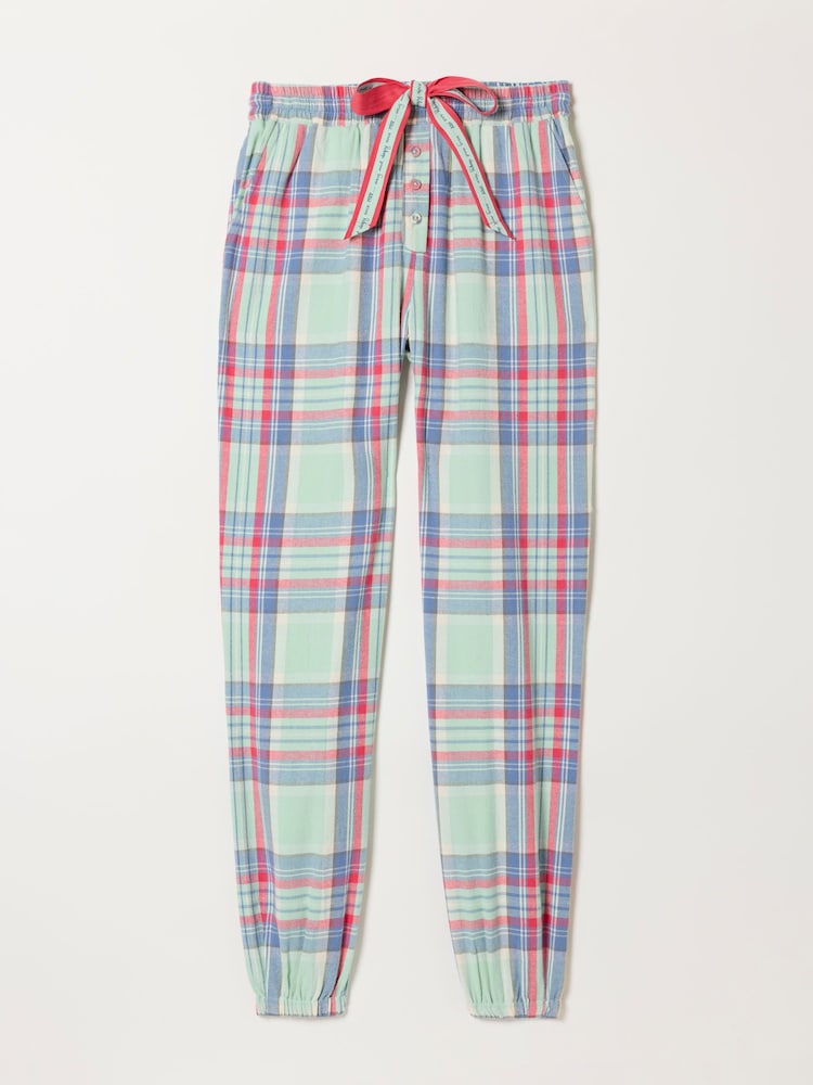 FatFace Harper Light Green Check Cuffed Pyjama Bottoms - Image 6 of 6 FatFace Harper Light Green Check Cuffed Pyjama Bottoms - Image 6 of 6