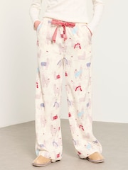 FatFace Wide Leg Christmas Pyjama Bottoms - Imagen 1 de 7